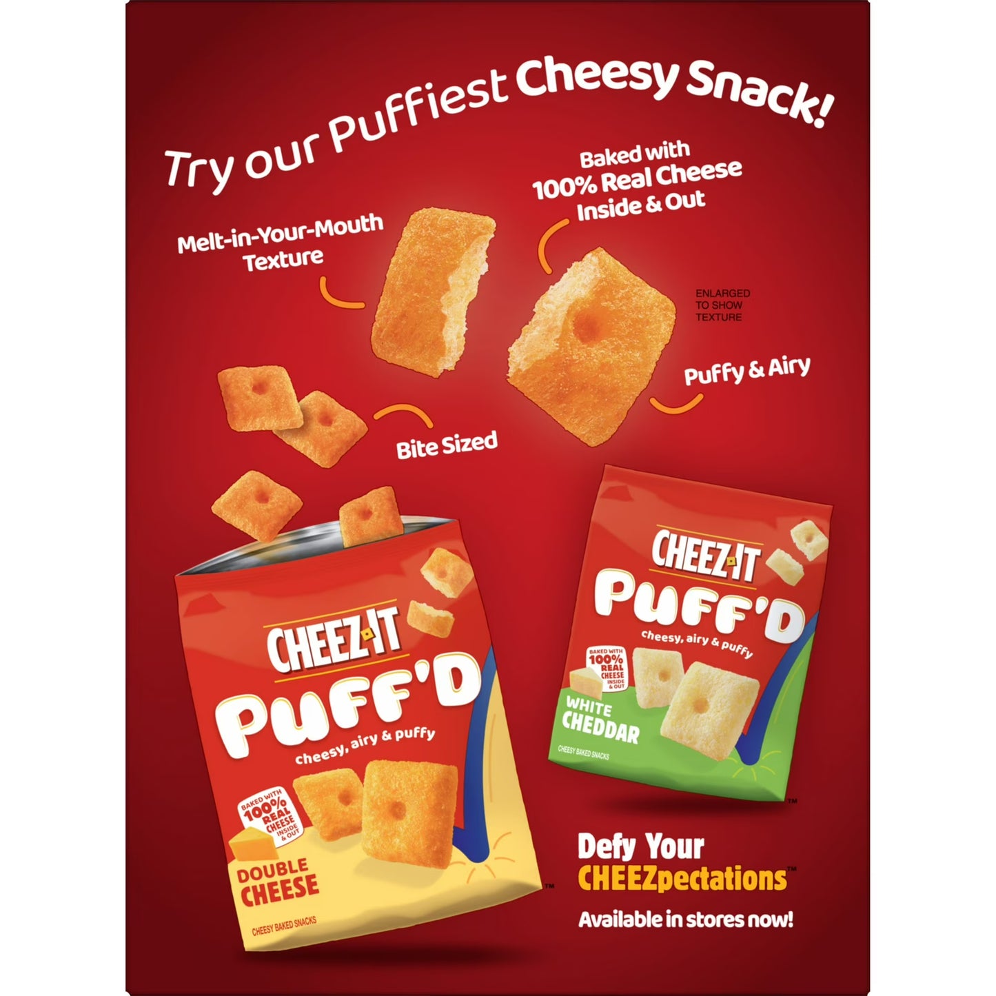 Cheez-It DUOZ Jalapeño and Cheddar Jack Baked Snack Crackers, Lunch Snacks, 12.4 oz