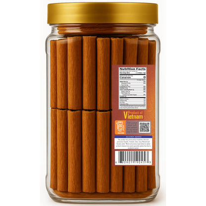 Rani Cinnamon Sticks 14oz (400g) PET Jar - 72-88 Sticks - Strong Aroma, Perfect for Baking, Cooking & Beverages | 3+ Inches Length - Cassia Saigon Cinnamon from Vietnam | Kosher
