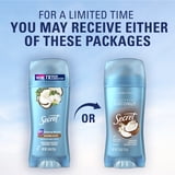 Secret Invisible Solid Antiperspirant Deodorant, Coconut Scent, 2.6 oz