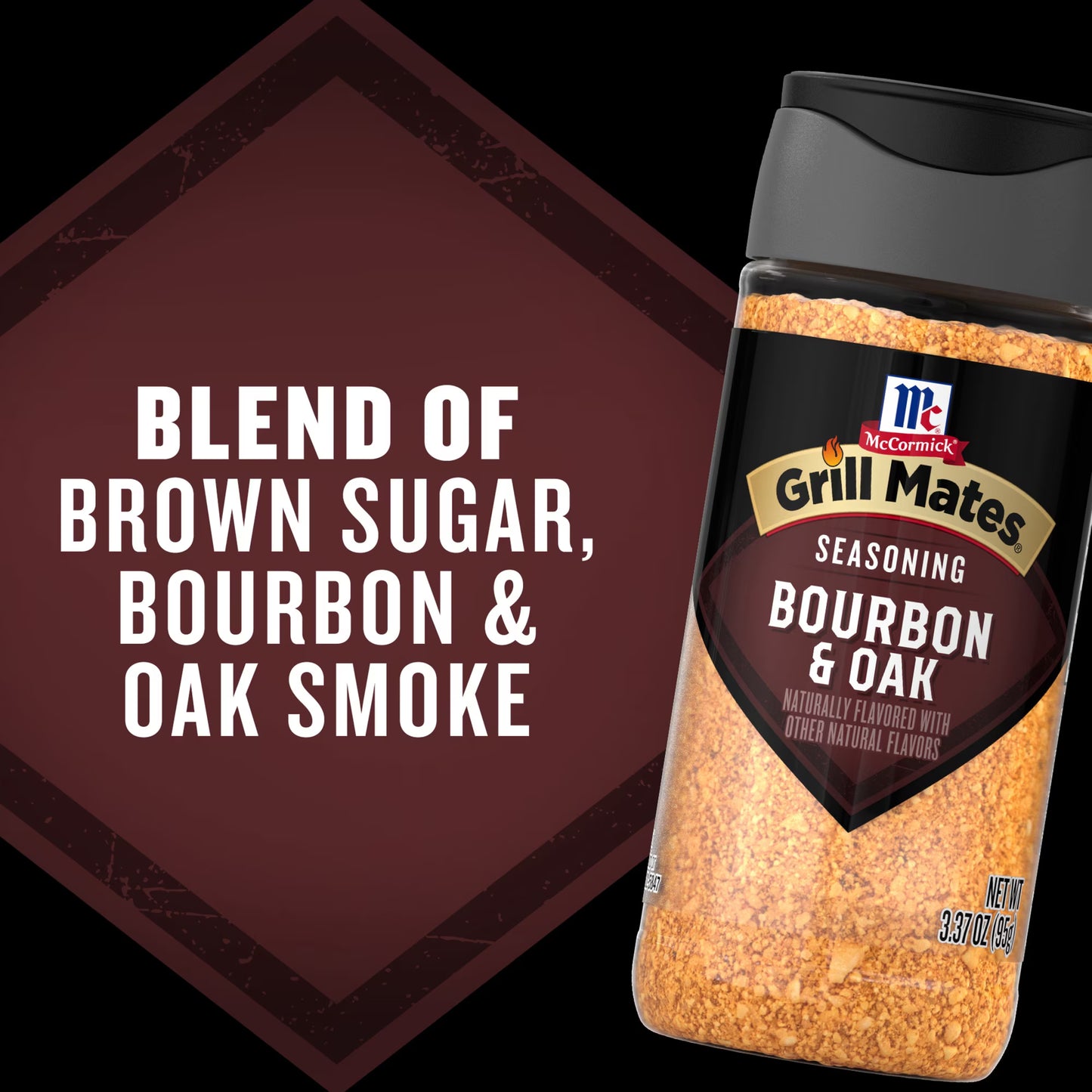 Grill Mates Bourbon & Oak Seasoning, 3.37 oz Bottle