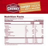 (4 pack) Campbell's Chunky Soup, Ready to Serve Savory Chicken with White and Wild Rice Soup, 18.8 oz Can