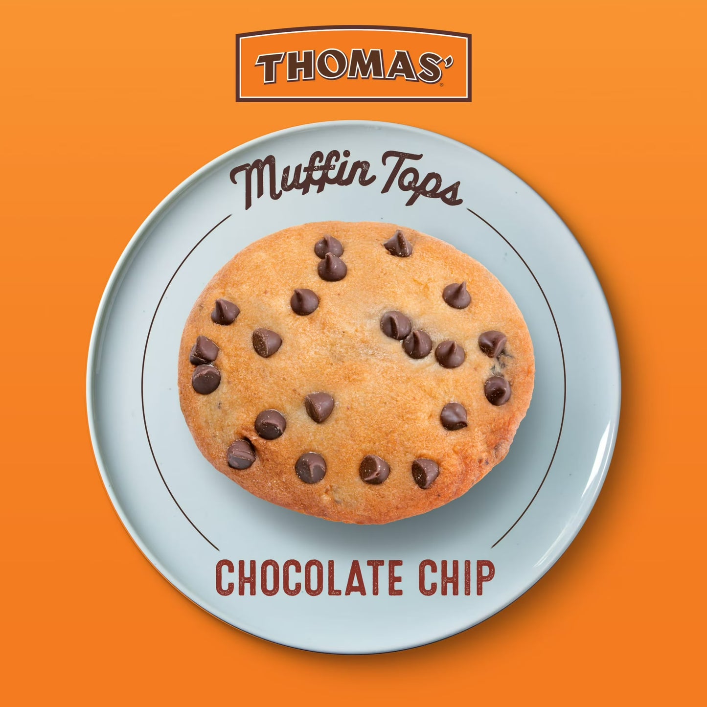 Thomas' Chocolate Chip Muffin Tops, 6 packs, Chocolate Muffin Tops, 10.5 oz Box