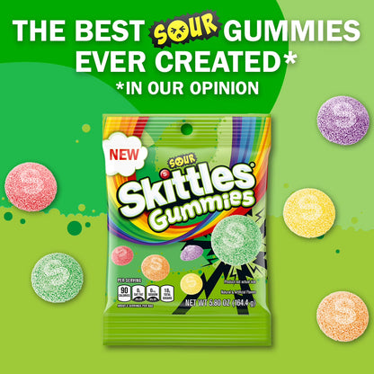 Skittles Sour Gummies, Sour Gummy Candy - 5.8 oz Bag