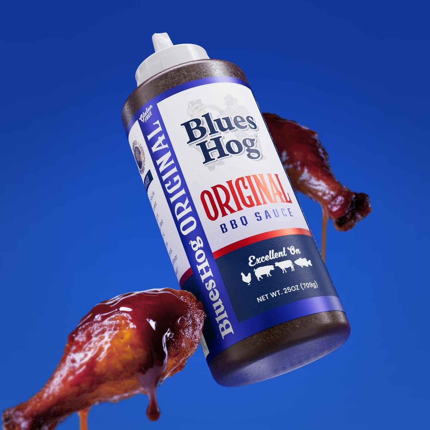 Blues Hog Original Barbecue Sauce Squeeze Bottle, Gluten-Free, 25 oz