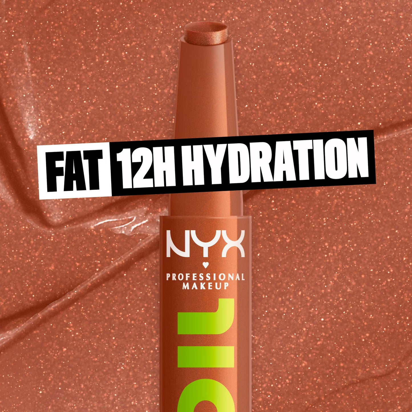 NYX Professional Makeup Fat Oil Slick Click Hydrating Tinted Lip Gloss with Lightweight Hydration, Feedworthy, 0.07 oz