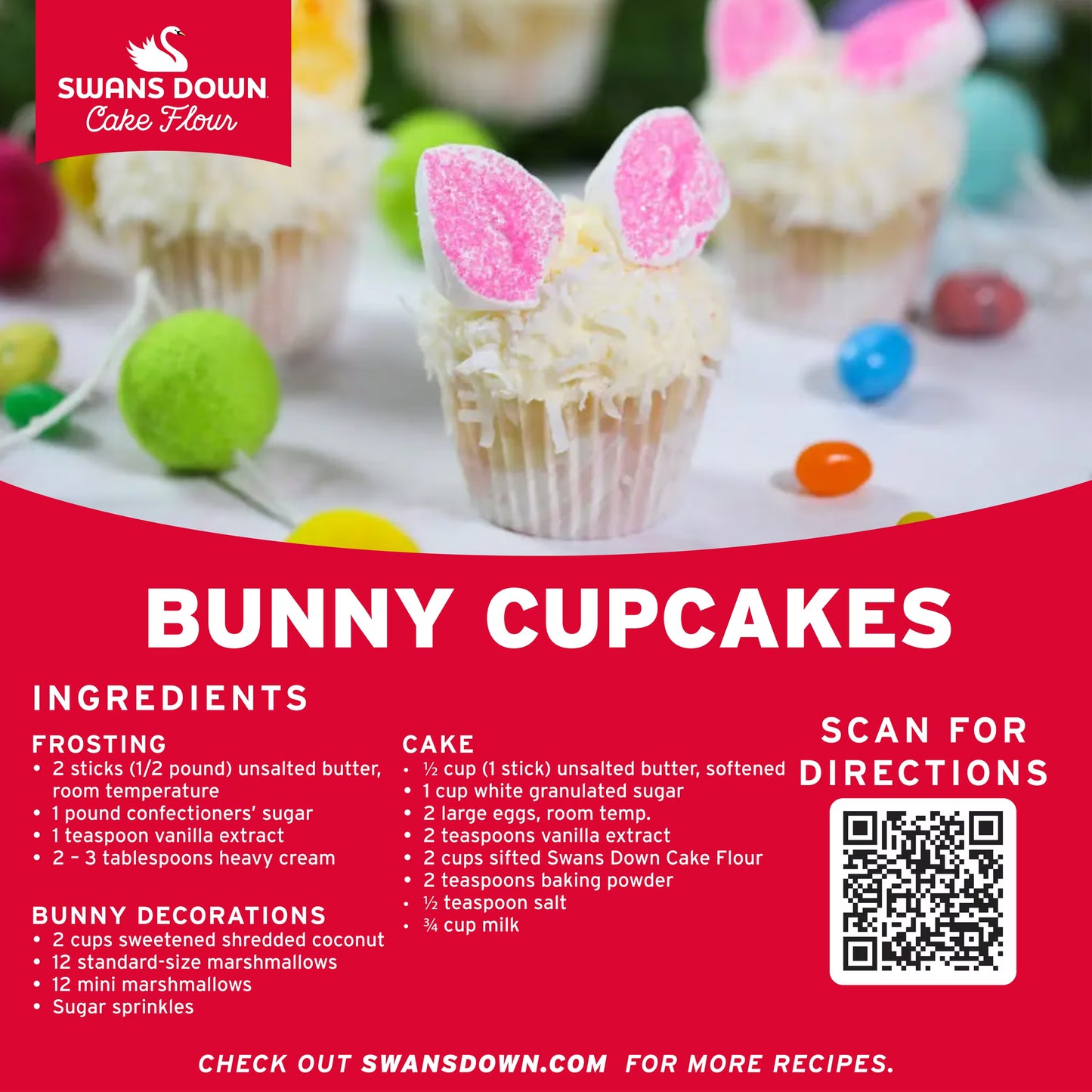 (8 pack) Swans Down Enriched, Bleached Cake Flour, 32 oz