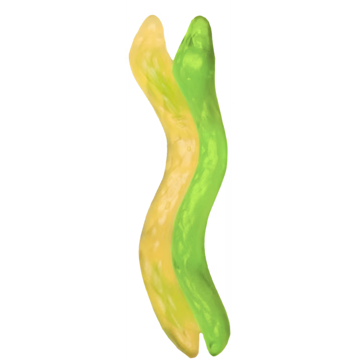 HARIBO Twin Snakes Gummies Original Sweet and Sour Assorted Fruit Flavor Gummy Candy, 4 oz, Share Size Peg Bag