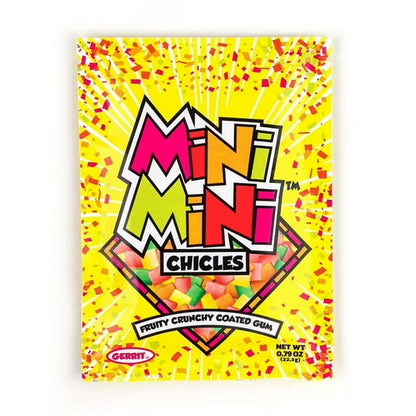 (12 pack) Gerrit J Verburg Co. Mini Fruit Flavored Mini Chicles Gum, Chewing Gum 22.5g Pack