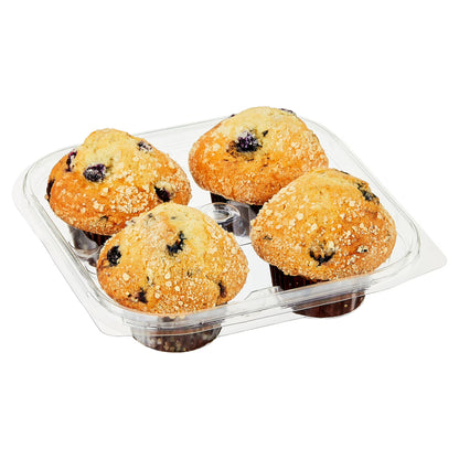 Marketside Baked Blueberry Muffins, 14 oz, 4 Count, Kosher Dairy