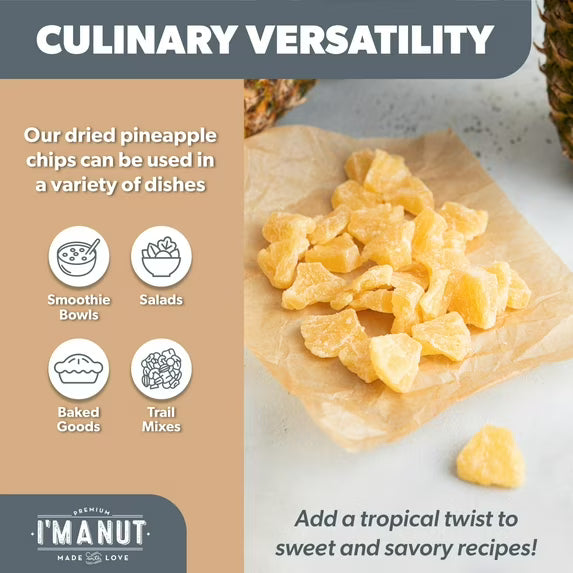 Premium Dried Pineapple 64 oz – Dried Fruit, Non-GMO, Gluten & Peanut Free, Guilt-Free Snack, Kosher