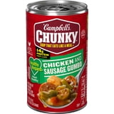 (4 pack) Campbell's Chunky Soup, Healthy Request Chicken and Sausage Gumbo, 18.8 oz Can