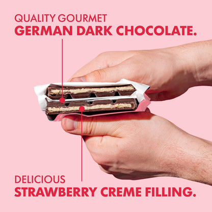 Ritter Sport Milk Chooclate Candy Bar with Strawberry Crème filling Chocolate Candy Bar – Authentic German Chocolate, Wrapped, 3.5 oz