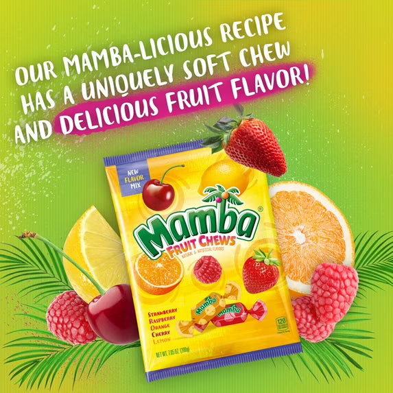 Mamba Fruit Chews Chewy Candy, 7.05oz - Easter Basket Stuffer