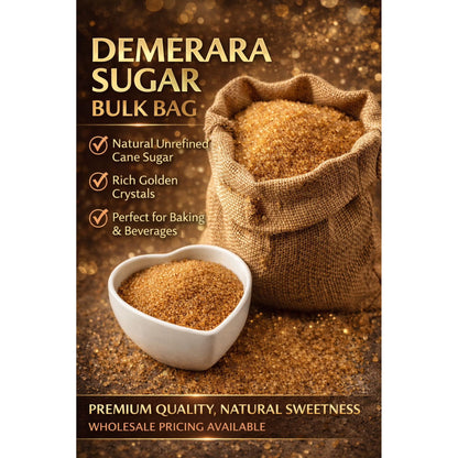 Michele’s Pantry Demerara Sugar (Unrefined Cane Sugar), 4 lbs, Allergen Free