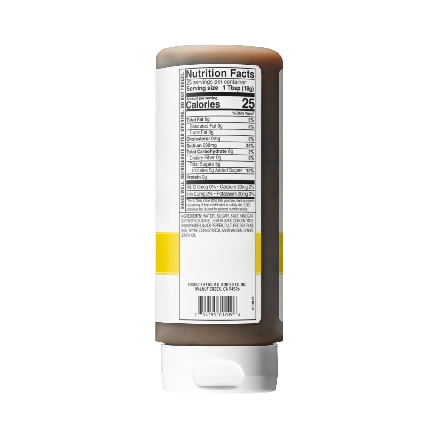 Kinder's Lemon and Herb Marinade for Meat and Vegetables, 16.1 oz Bottle