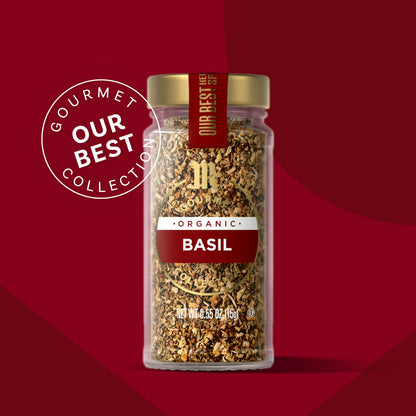 McCormick Gourmet Organic Basil Leaves, 0.55 oz Bottle