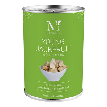Mementa Inc (6 pack) Plain Jackfruit in Brine with Lime, 14 oz. Can