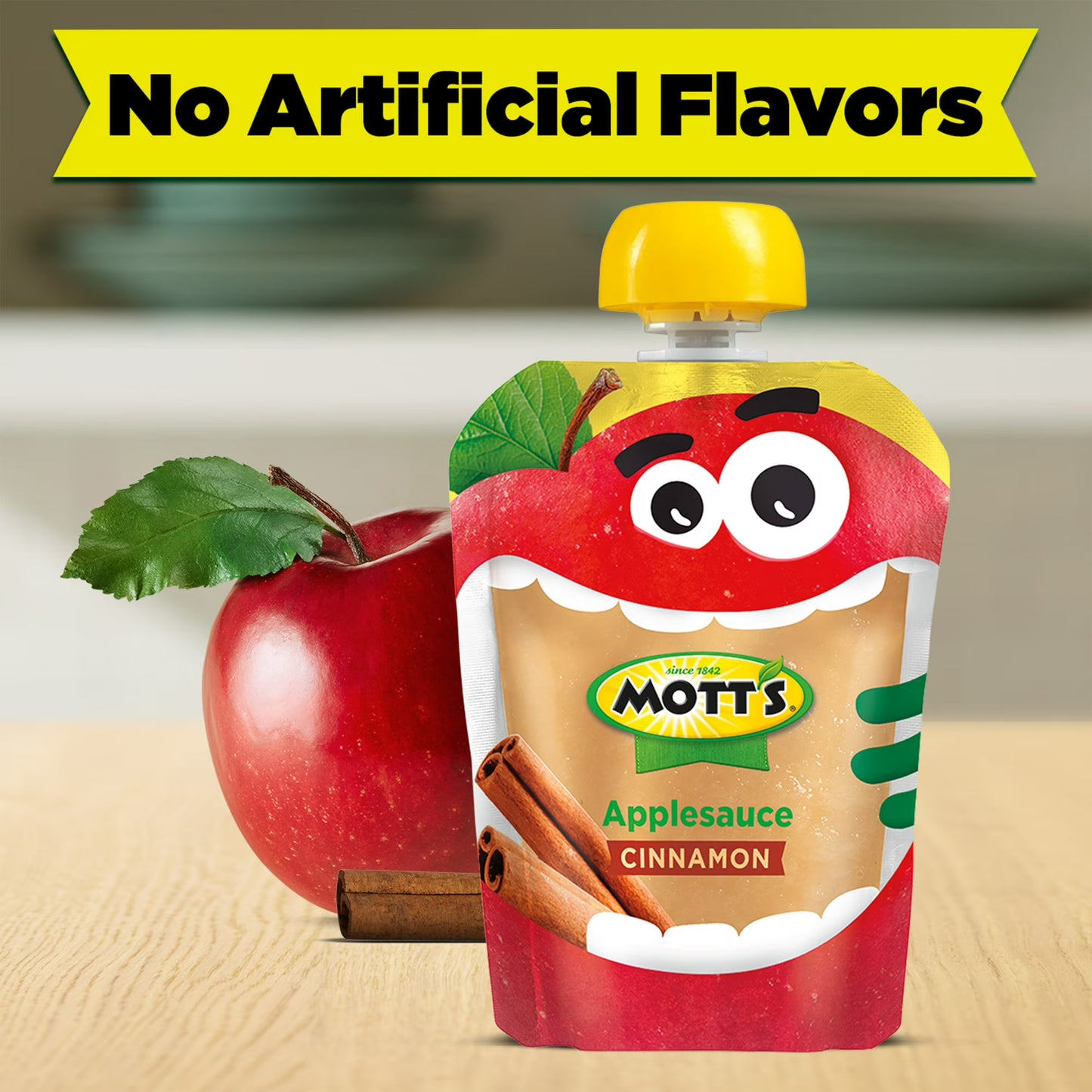 Mott's Cinnamon Applesauce, 3.2 oz, 20 Count Clear Pouches