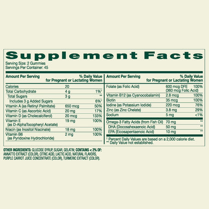 Spring Valley Prenatal Multivitamin Gummies with DHA and Folic Acid, 90 Count
