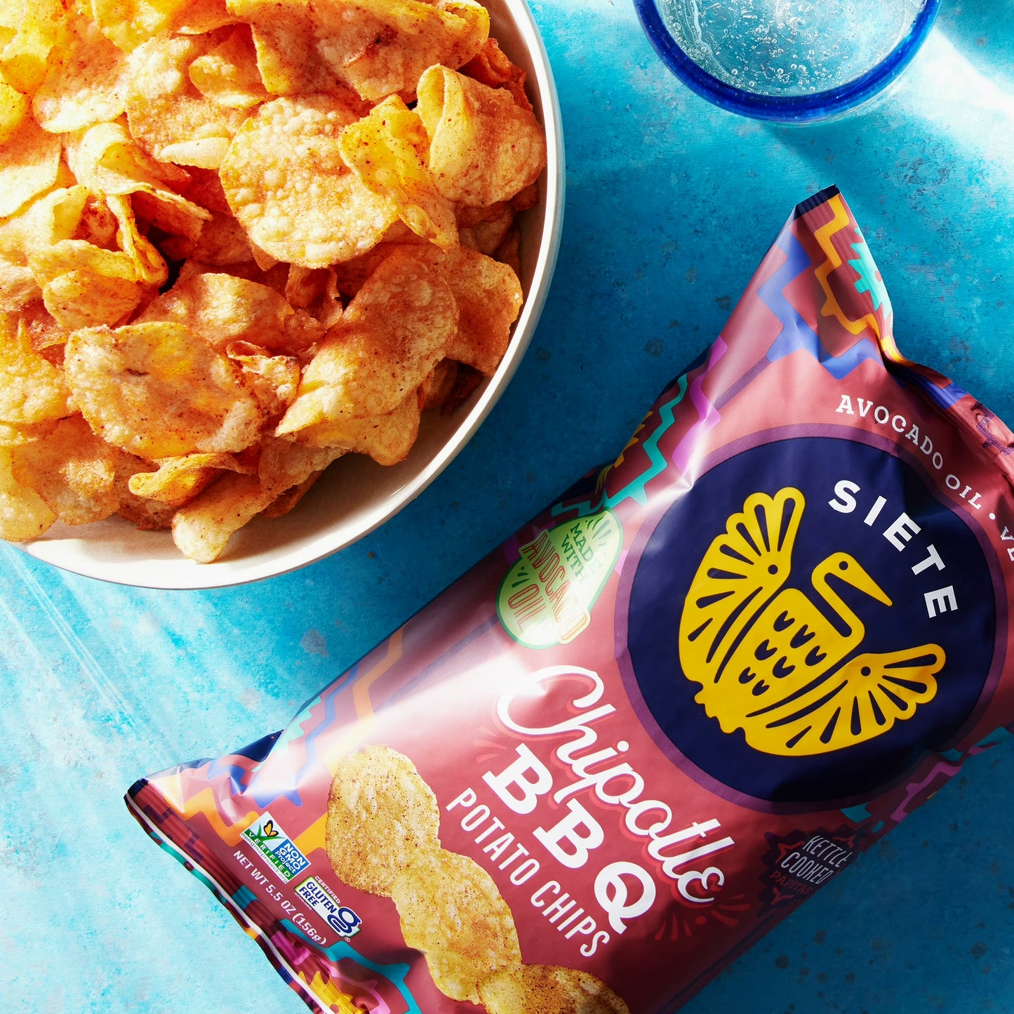 Siete Family Foods Kettle Cooked Potato Chips Chipotle Barbeque, 5.5 oz