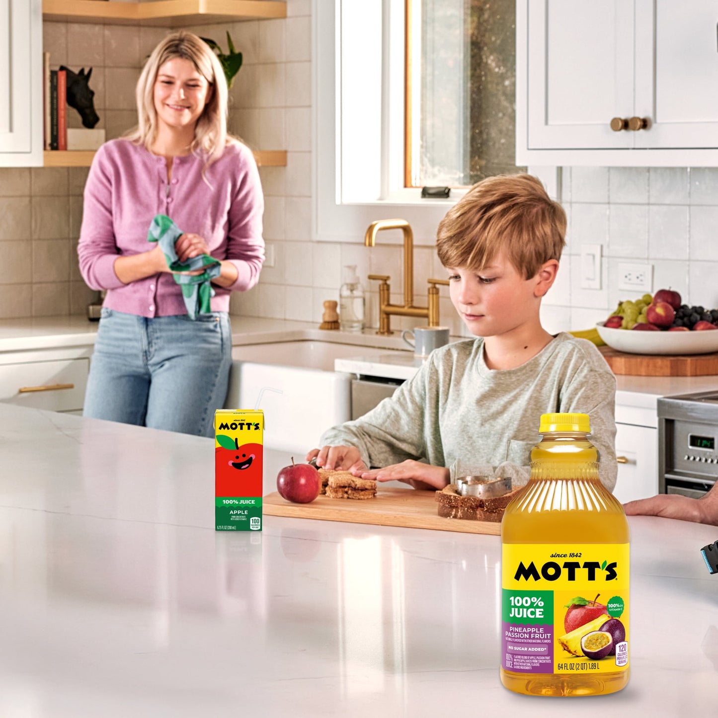 Mott's 100% Pineapple Passion Fruit Juice Blend, 64 fl oz, Bottle