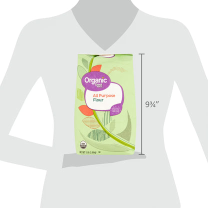 (2 pack) Great Value Organic All-Purpose Flour, 5 lb Bag
