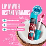 NYX Professional Makeup Lip IV Hydrating Lip Gloss & Lip Stain with Coconut Water, Blush Rush, 0.16 fl oz