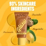 NYX Professional Makeup Buttermelt Glaze Tinted Moisturizer, SPF 30, Praline Butta, Ally Skin Types, 1.01 fl oz