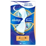 (3 pack) Always Infinity FlexFoam Pads, Size 4, Overnight, Wings, Unscented, 26 Count