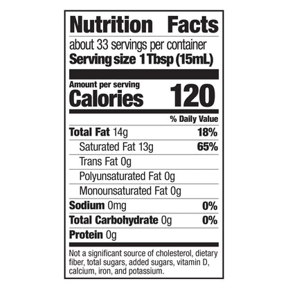 BetterBody Foods MCT Oil Concentrated MCTs from Organic Coconut Oil, 500ml