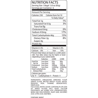 Western Bagel Classic Soft & Chewy Plain Bagels – 15 oz, 5 Count