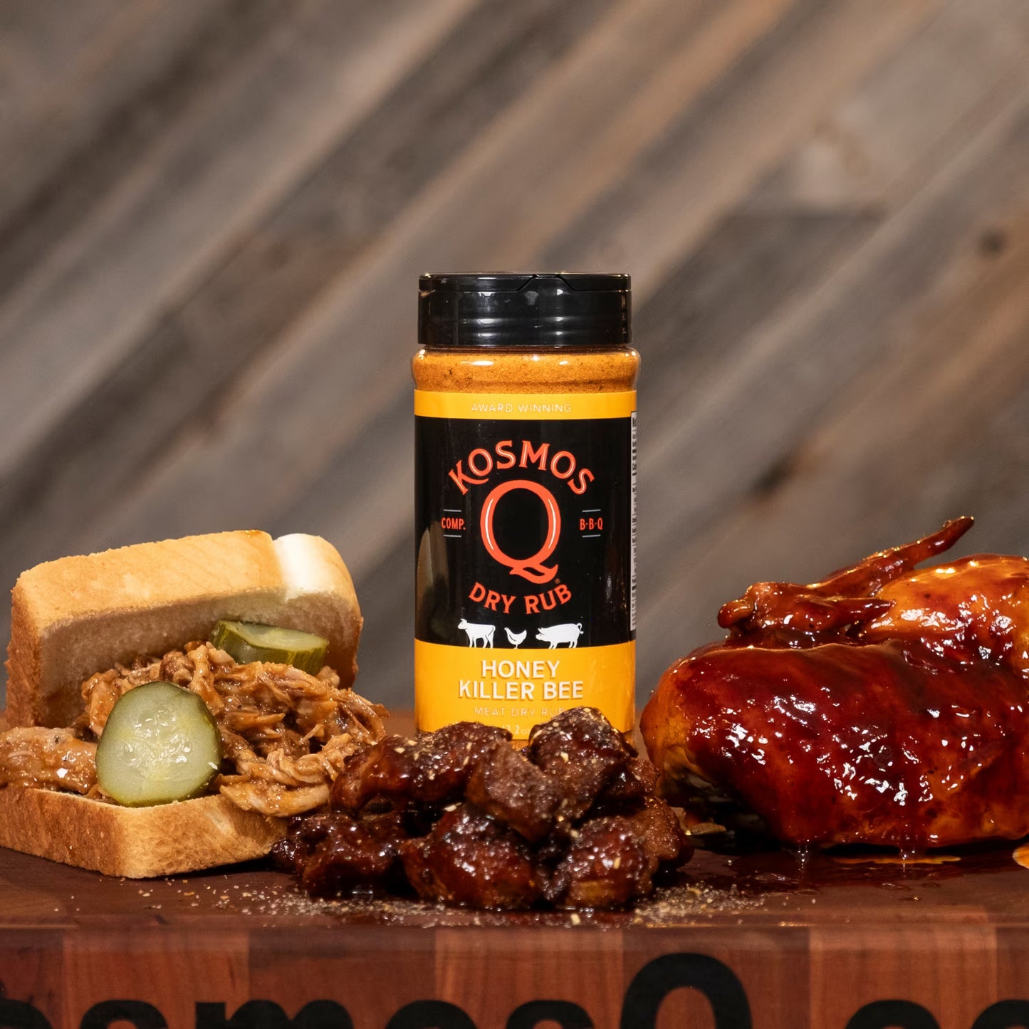 Kosmos Q Honey Killer Bee Dry BBQ Rub and Seasonings for Beef, Chicken & Pork, 13.2 oz