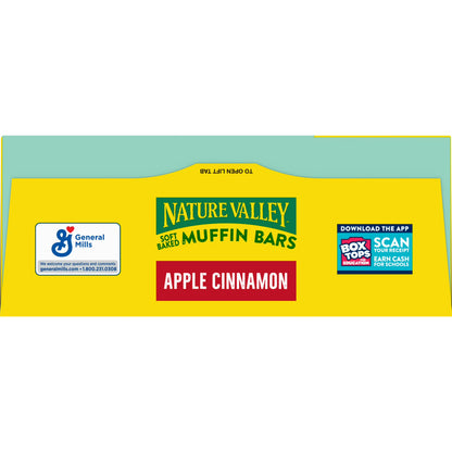(6 pack) Nature Valley Soft Baked Muffin Bars, Apple Cinnamon, Snack Bars, 10 Bars, 12.4 oz