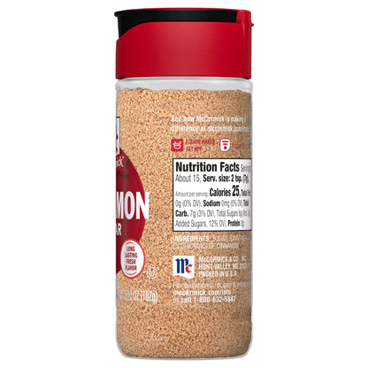 McCormick Non-GMO Kosher Cinnamon Sugar, 3.62 oz Bottle