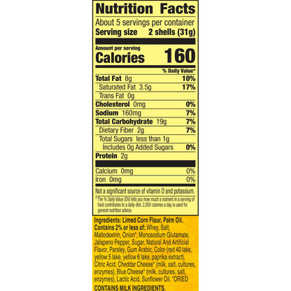 (3 pack) Old El Paso Spicy Jalapeno Cheddar Flavored Stand 'N Stuff Taco Shells, 10 Count, 5.4 oz