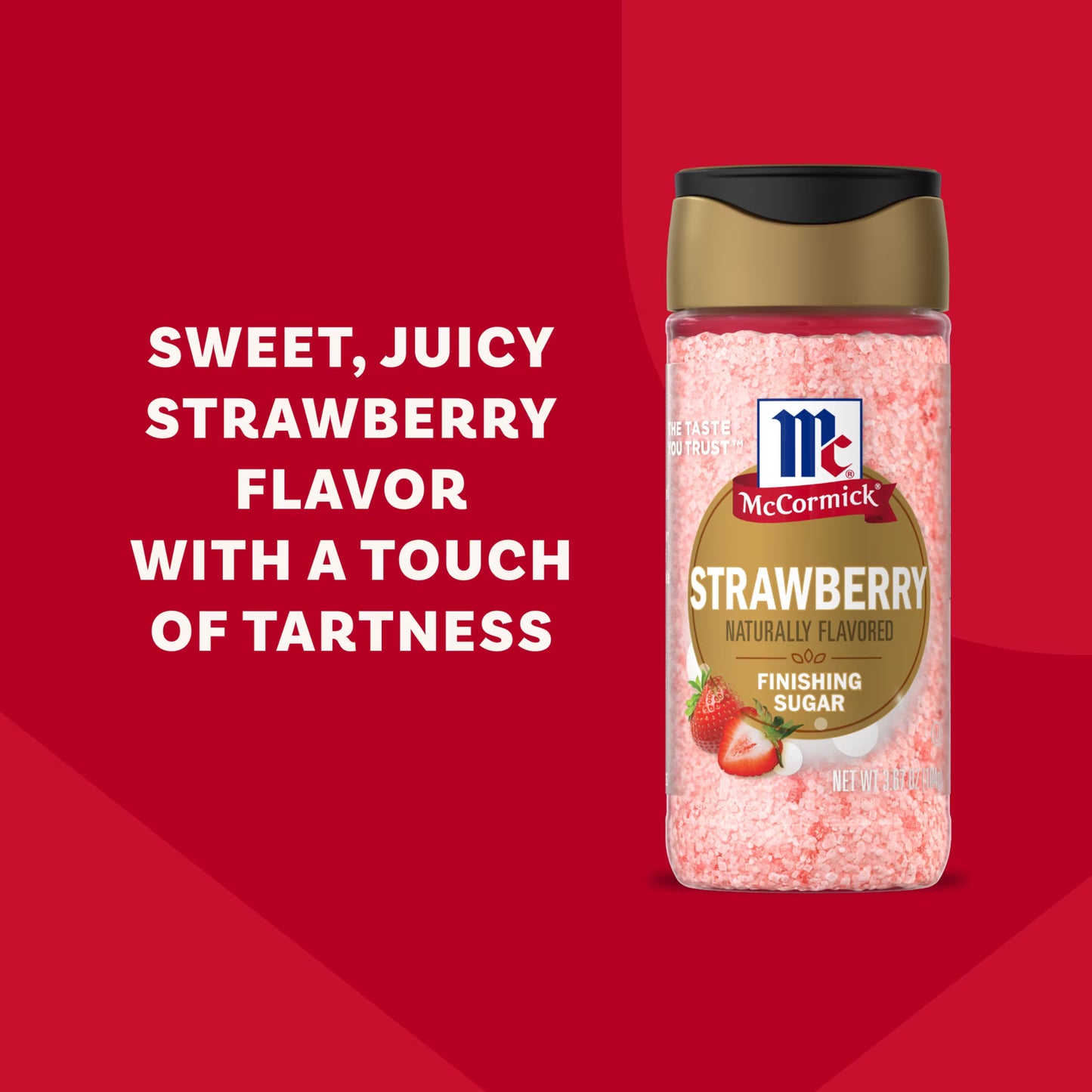 McCormick Strawberry Finishing Sugar, 3.67 oz Bottle