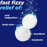 Alka-Seltzer Heartburn Relief and Pain Relief, Aspirin + Antacid Effervescent Tablets, 72 Count