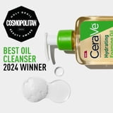CeraVe Facial Cleanser Foaming Oil for Dry to Very Dry Skin with Hyaluronic Acid Ceramides 16 fl oz
