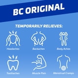 BC Pain Relief Powder, Original Strength Headache Relief with Aspirin & Caffeine, 50 Count