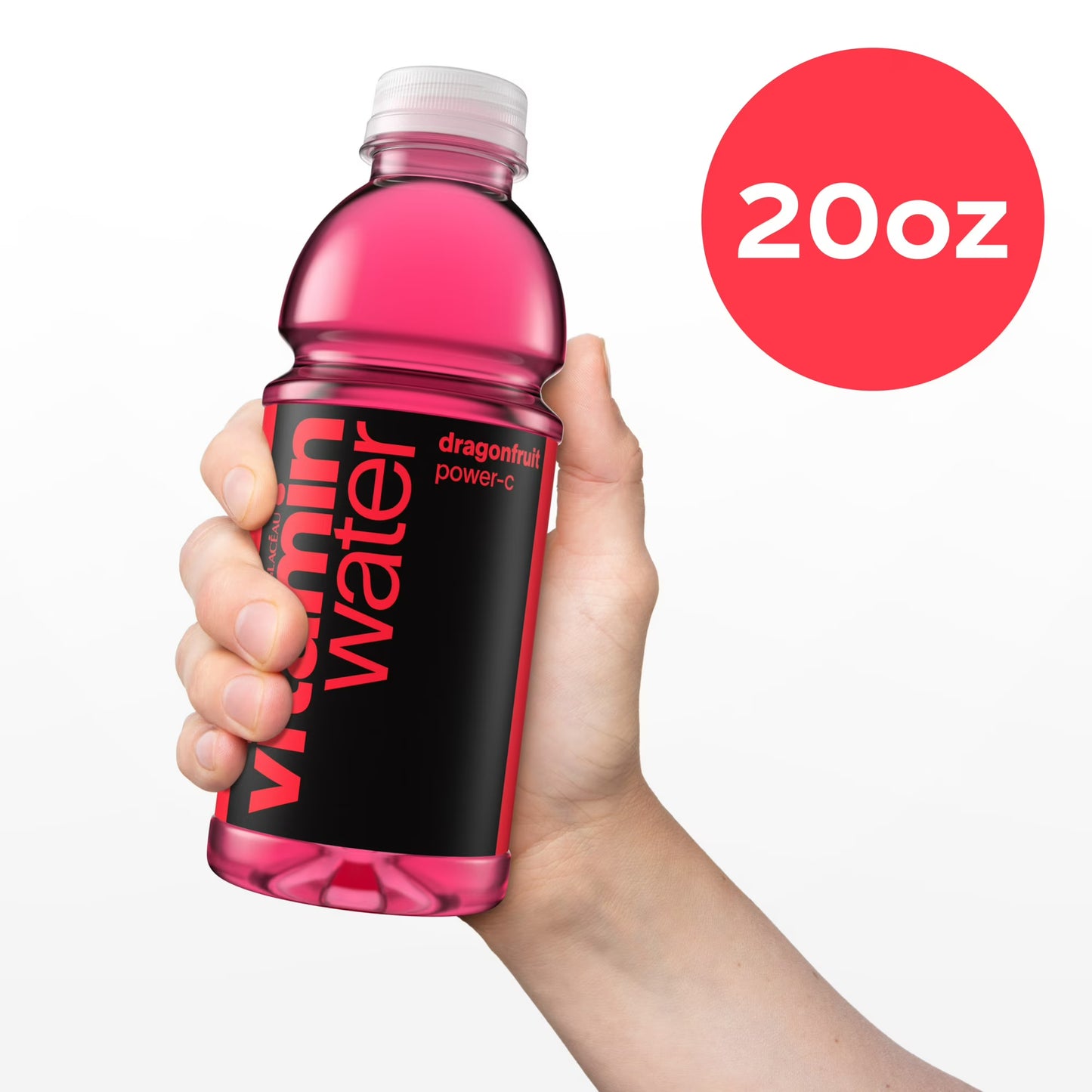 vitaminwater Power-C Dragonfruit Flavored Water Beverage Bottle, 20 fl oz