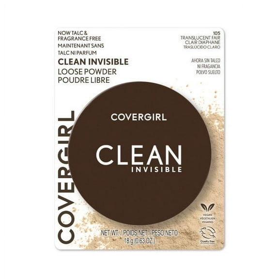 Covergirl Clean Invisible Loose Powder, 105 Translucent Fair, 0.63 oz