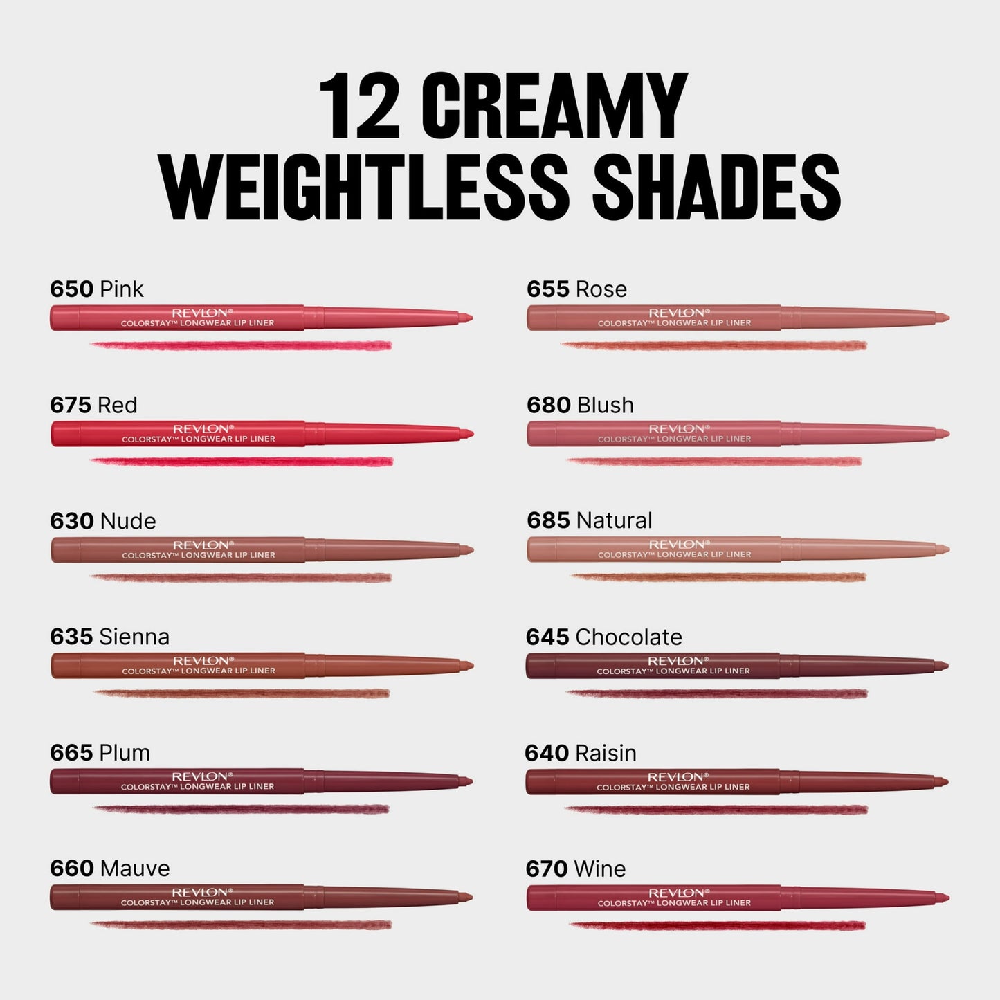 Revlon ColorStay Longwear Lip Liner Pencil, 630 Nude, 0.01 oz