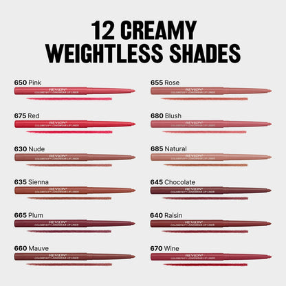Revlon ColorStay Longwear Lip Liner Pencil, 670 Wine, 0.01 oz