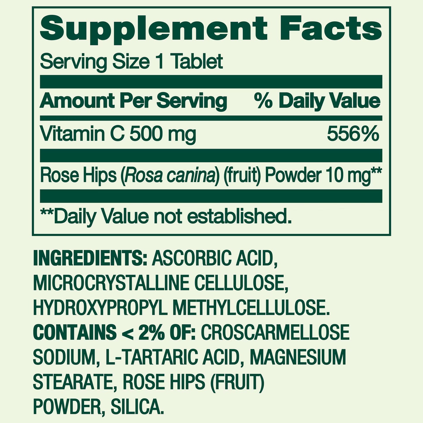 (3 pack) Spring Valley Vitamin C with Rose Hips, 500 mg, 100 Count, Dietary Supplement Tablets for Immune Health
