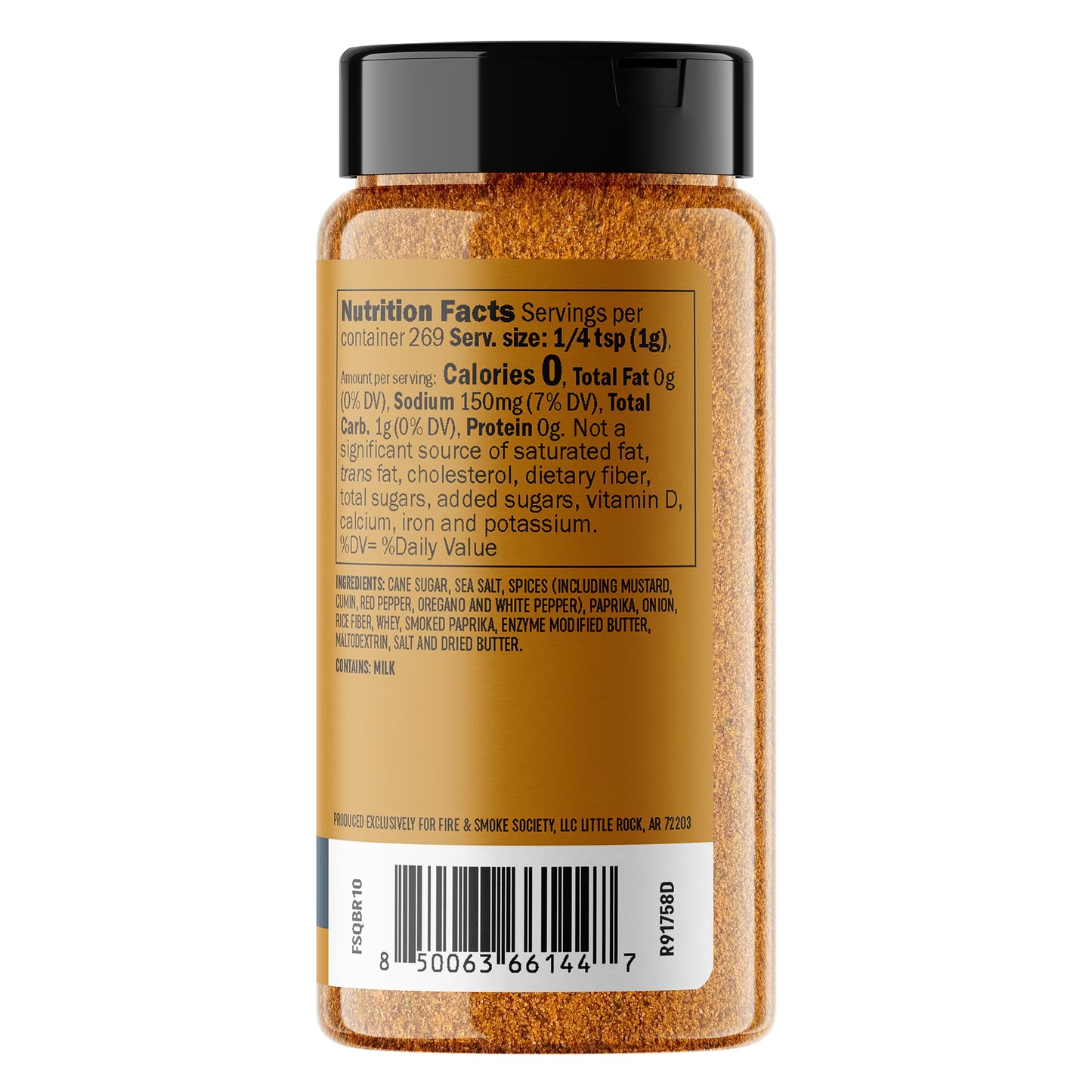 Fire & Smoke Society BBQ Butter Seasoning Blend for Grilling, 9.5 oz Mixed Spices & Seasonings