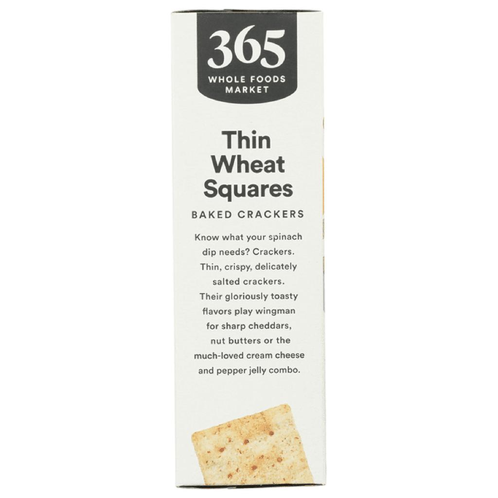 365 by Whole Foods Market, Thin Wheat Square Crackers, 8 OZ