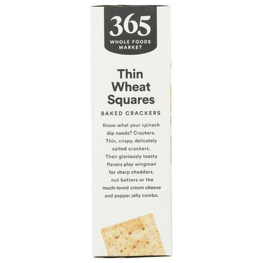 365 by Whole Foods Market, Thin Wheat Square Crackers, 8 OZ