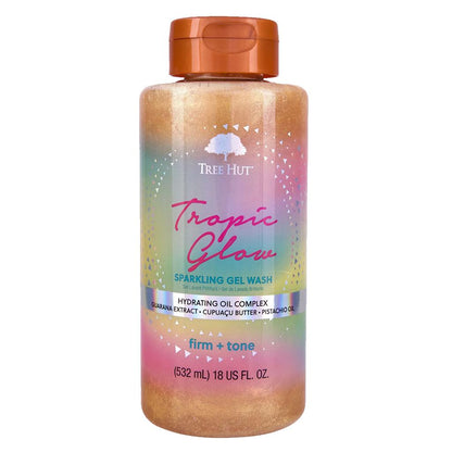T. Hut Tropic Glow Body Wash, 10 fl oz, Tropic Glow Firming Whipped Body Butter, 8.4 Oz