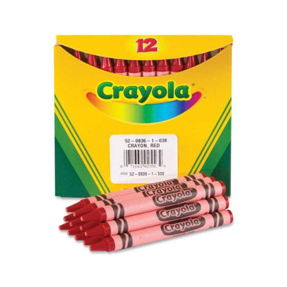 Crayola Crayons, Red, Single Color Crayon Refill, 12 Count Bulk Crayons, School Supplies